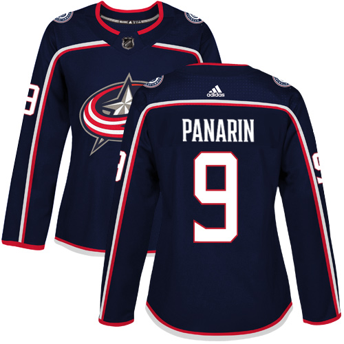 Adidas Columbus Blue Jackets 9 Artemi Panarin Navy Blue Home Authentic Women Stitched NHL Jersey